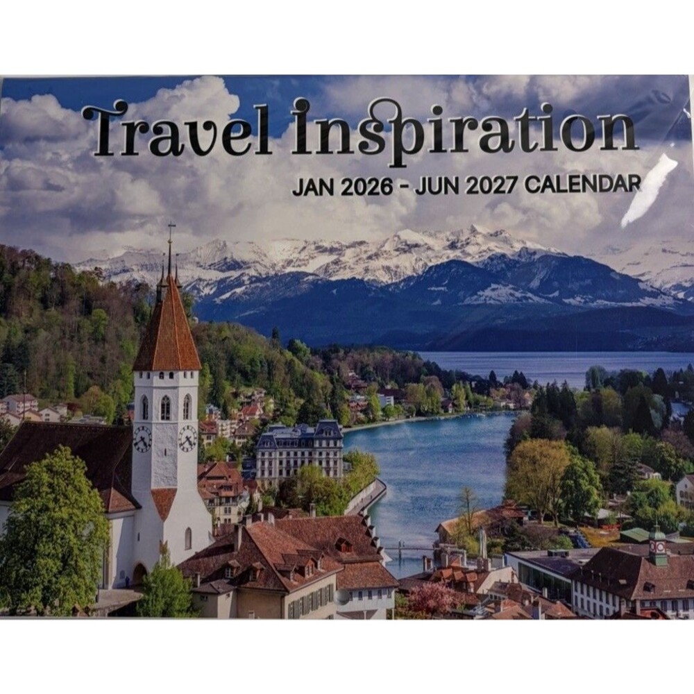 Wall Calendar 2026-2027, Travel Inspiration Calendar, 18 Months from Jan 2026 -